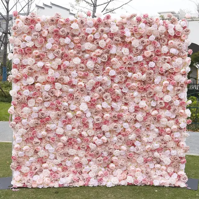 Pink Roses flower wall