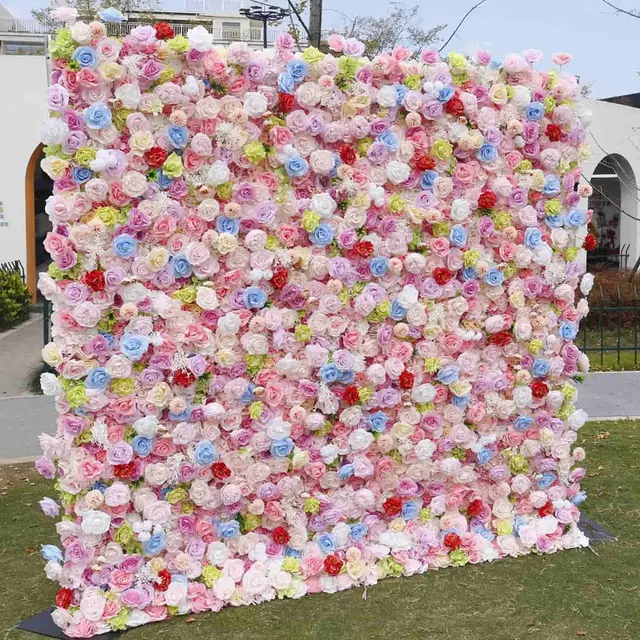 Colorful Roses flower wall