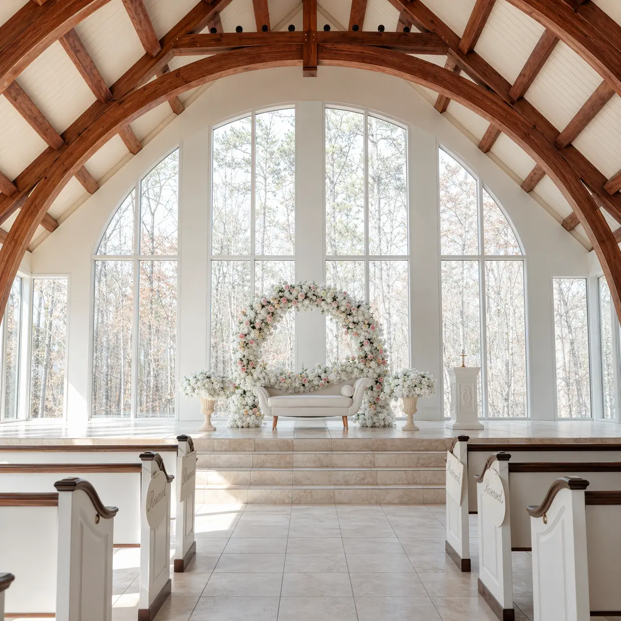 wedding decor setup in Atlanta ceremony venue