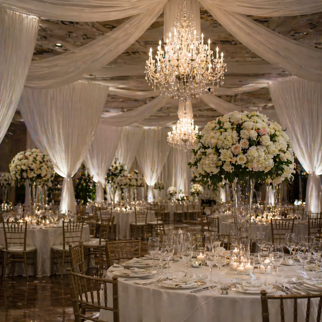 wedding draping ideas in Atlanta for elegant venue